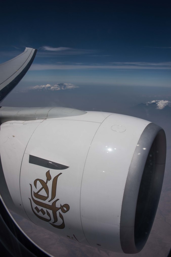 Looking out to Mt Kilimanjaro
 and another smaller mt as we flew