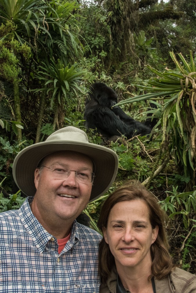 Charlie and Sarah with Cantsbe in the background