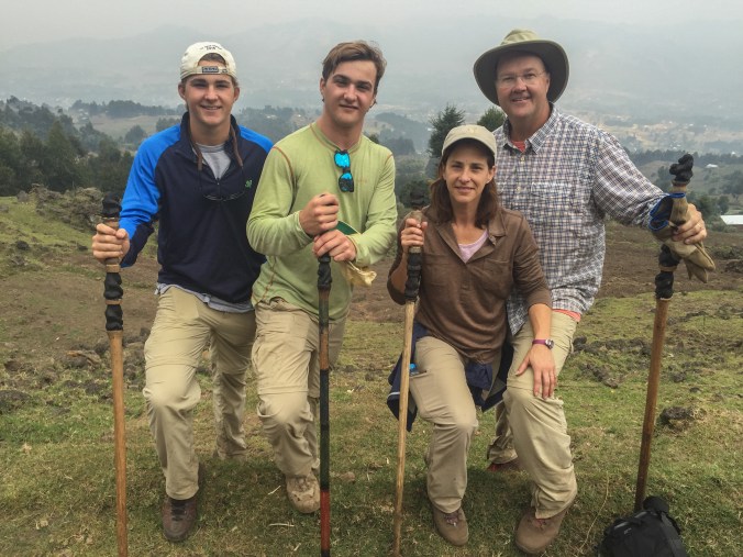 A resting stop after our hike down from the mountain.
