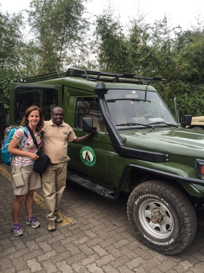 Sarah with our driver Hussein from Primate Safari