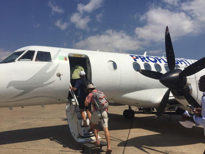 Flying to Livingstone, Zambia