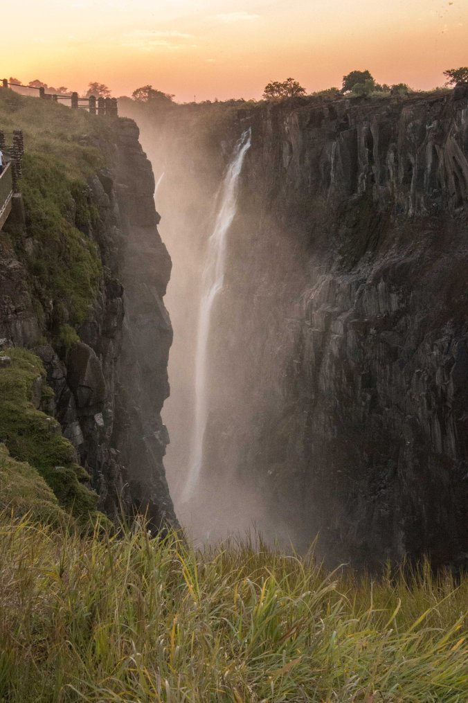 Another sunset view of the falls from the eastern most part.
