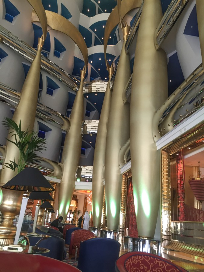 the lobby of the Berg Al Arab