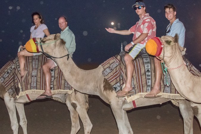 Casey trying to hold the moon