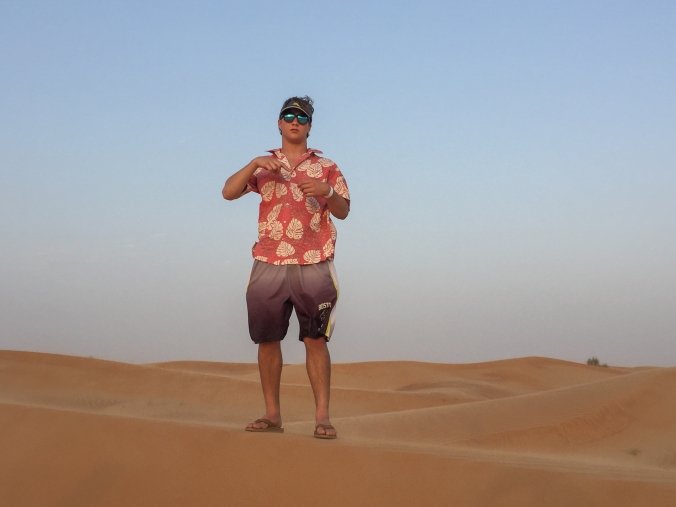 Casey on top of the dunes