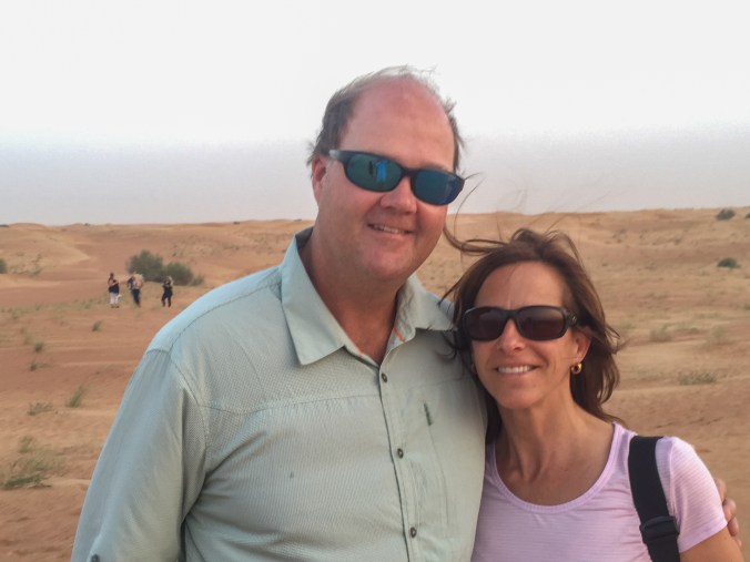 Charlie and Sarah in the desert