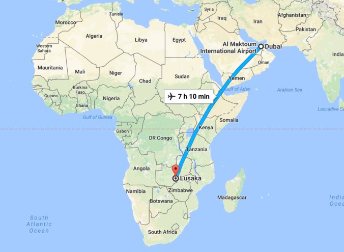 Dubai to Lusaka